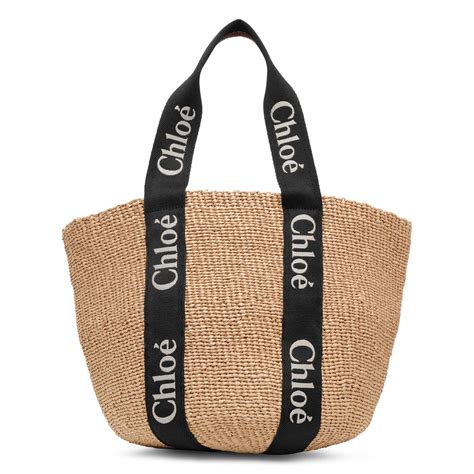 chloe woody medium raffia tote|chloe raffia bag.